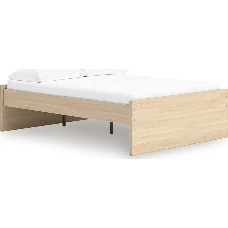 Onita Full-Size Platform Bed With Natural Wood Tone 1
