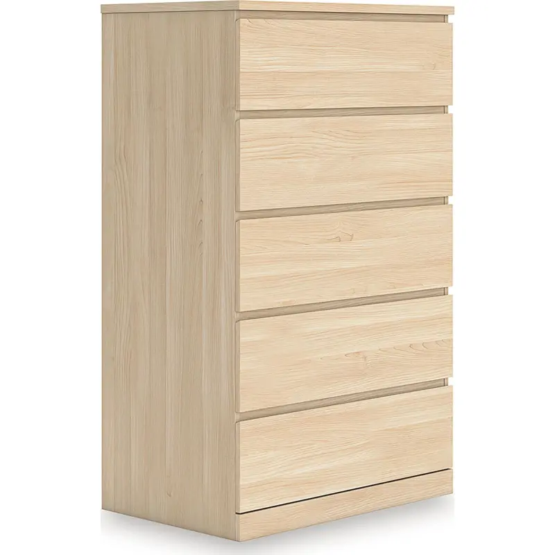 Onita Natural Wood 5-Drawer Chest Of Drawers 1