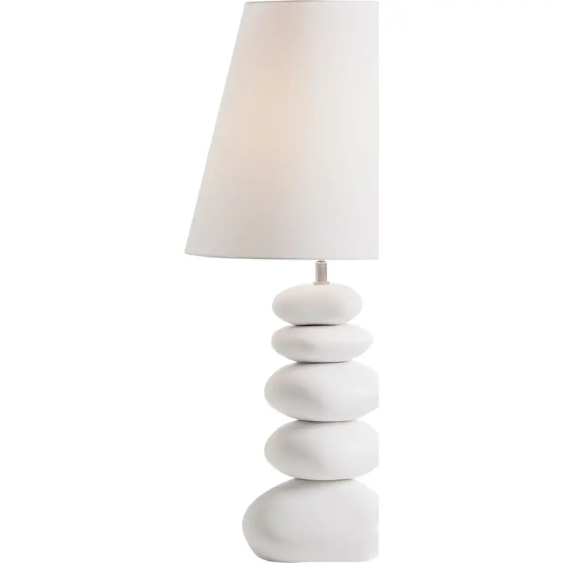 Oslo 27-Inch Table Lamp – Modern Metallic Base With Fabric Shade 1