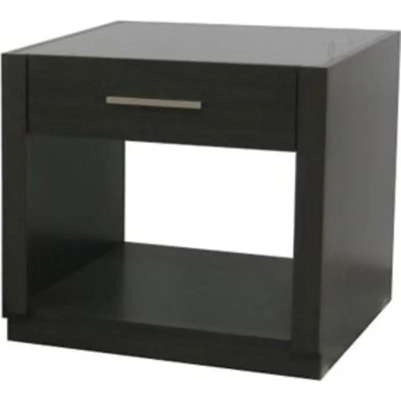 Paulina Modern End Table In Anthracite Gray Finish 1