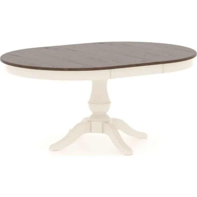 Payton Extendable Dining Table – Cognac Washed Antique Finish With Canvas Accent (1575297K) 1