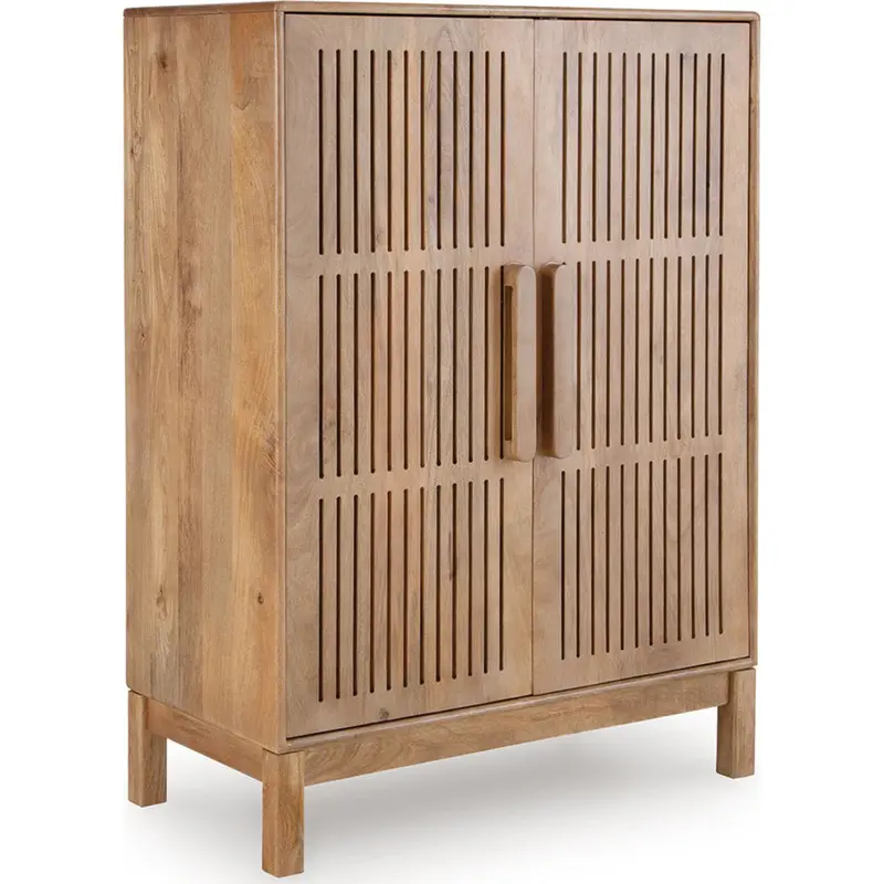 Pellamour Natural Brown Cabinet – Rustic Wooden Storage Unit 1