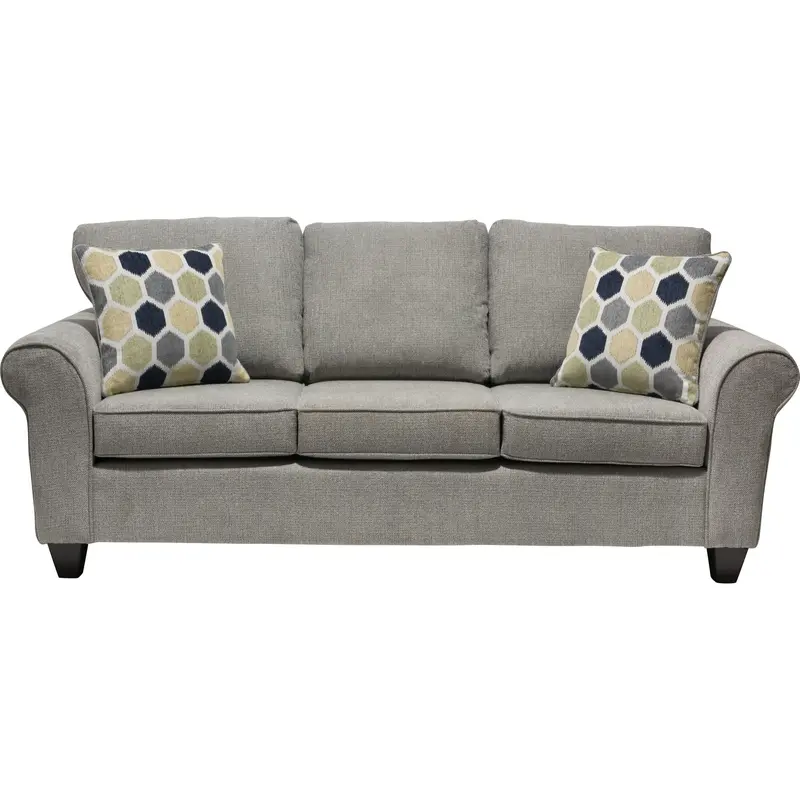 Piper Sofa In Surge Ash Fabric – Mid-Century Inspired Living Room Seating 1