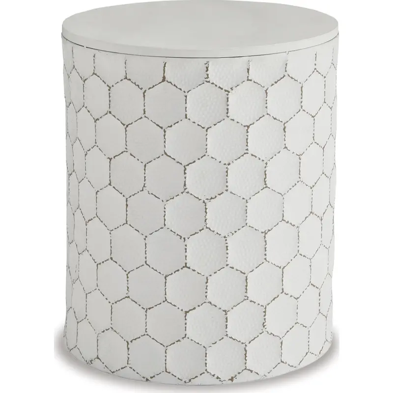 Polly White Upholstered Stool With Modern Contoured Seat 1