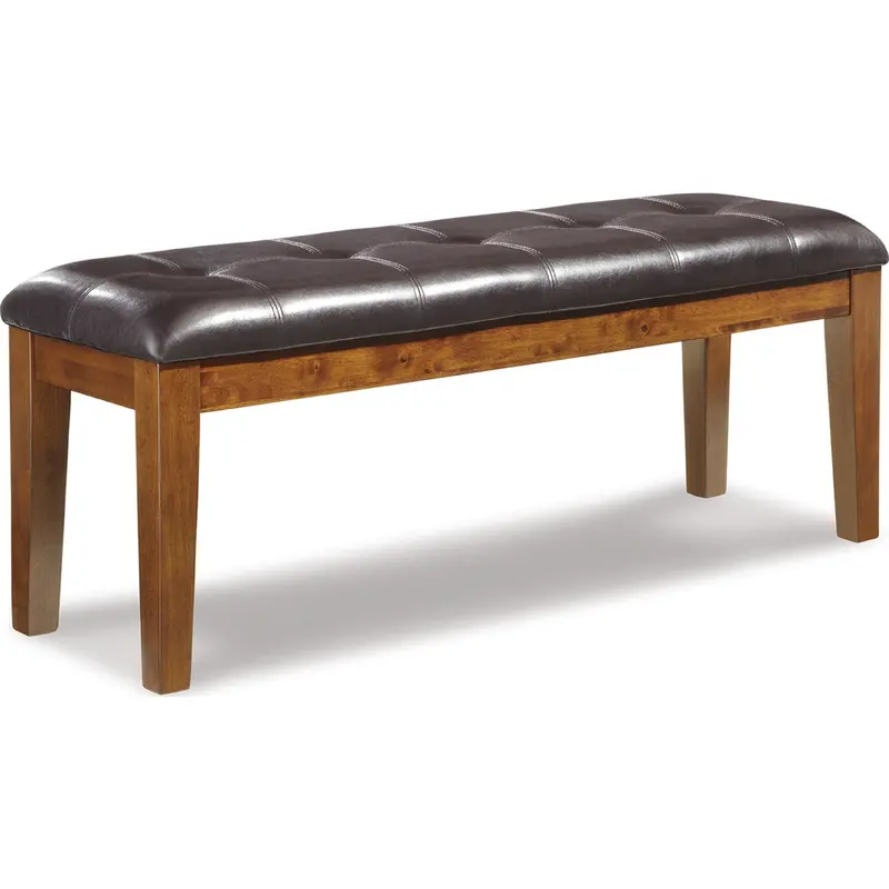 Ralene Dining Bench – Medium Brown Wood Frame, 60-Inch Seating 1