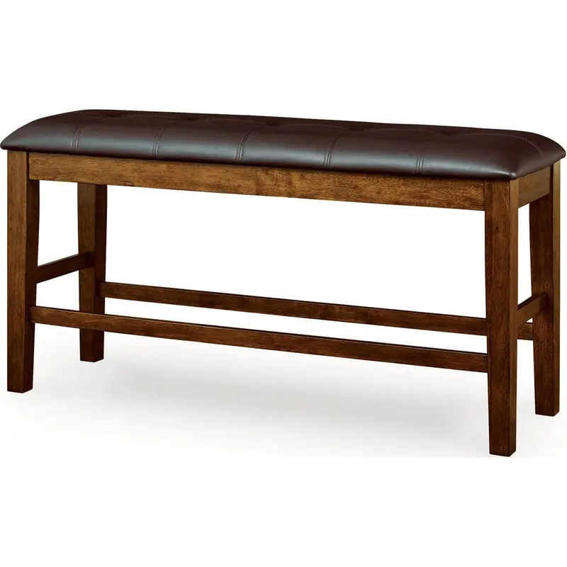 Ralene Medium Brown Counter Height Bench – Industrial-Chic Design (D594-09) 1