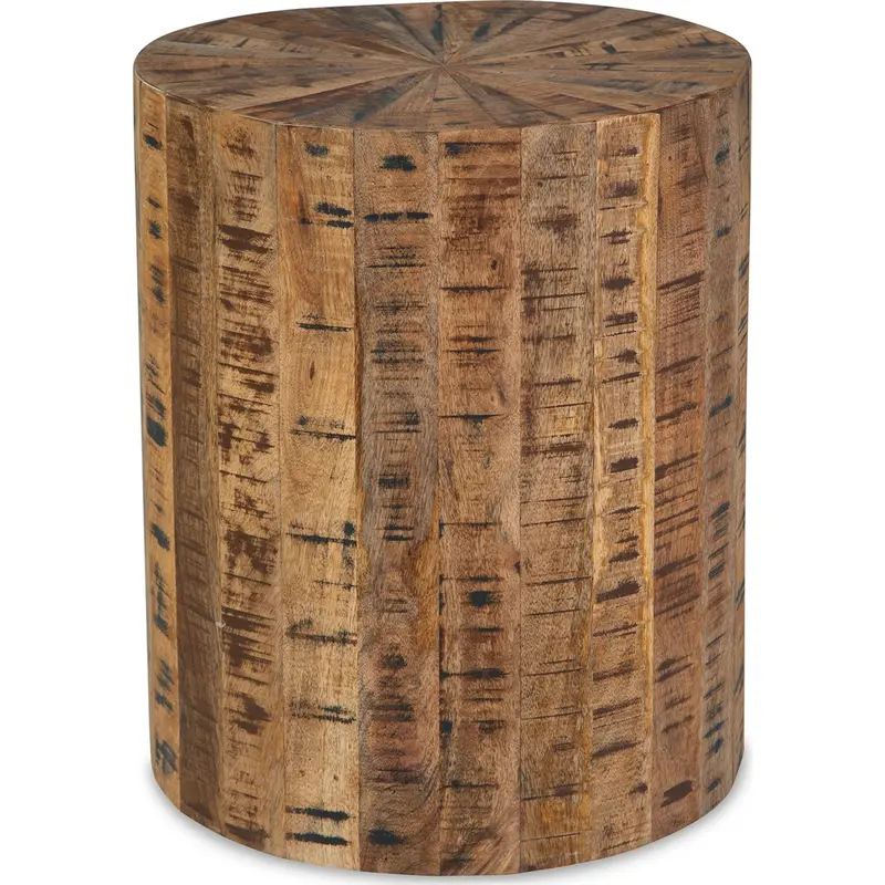 Reymore Rectangular Accent Table In Brown Wood Finish 1