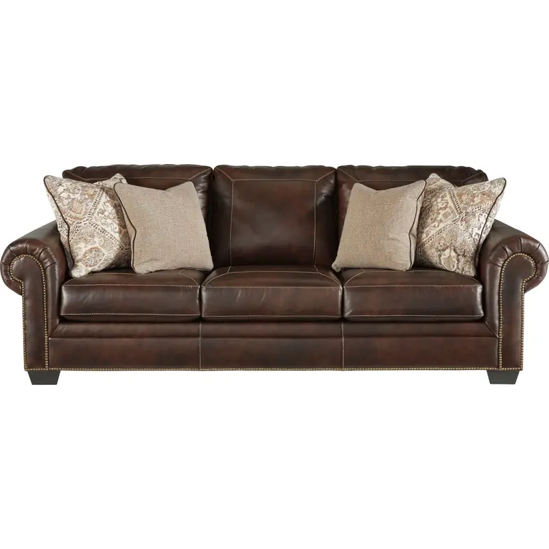 Roleson Walnut-Finished Wooden Frame Sofa 1