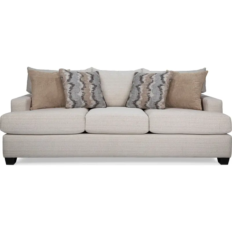 Rose Spritz Ivory Sofa – Upholstered Three-Seater Living Room Set 1