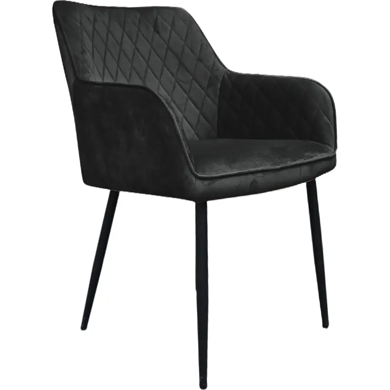 Roseline Velvet Black Armchair 1