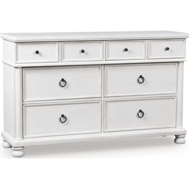 Rowlenstown Antique White Dresser With Distressed Finish 1