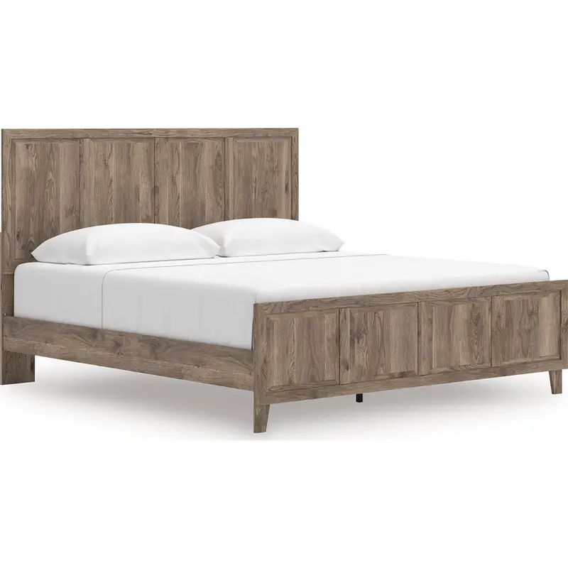 Rusticott Brown King Panel Bed 1