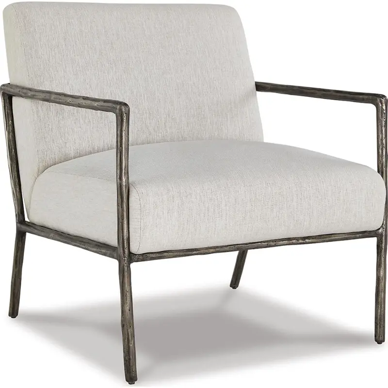 Ryandale Linen Accent Chair – Light-Gray Upholstered Armchair For Living Spaces 1