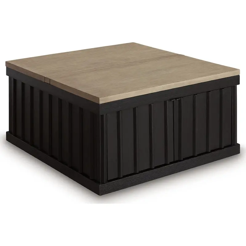 Rylandyn Black And Light Brown Lift-Top Coffee Table 1