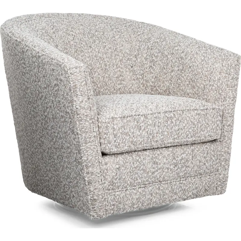 Samantha Swivel Accent Chair In Gucci-Inspired Sand Fabric 1