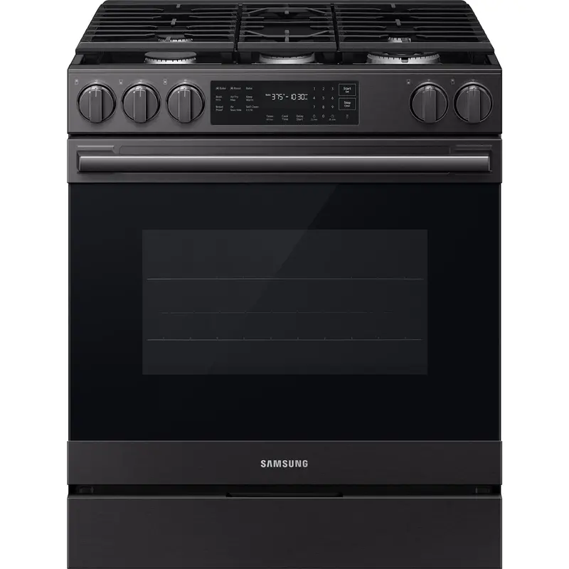 Samsung Matte Black Stainless Steel Gas Range – 30-Inch Cooktop (Nsg80H60Seaa) 1