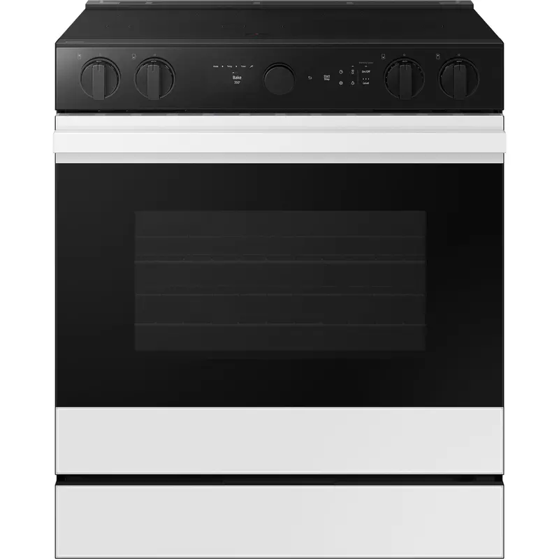 Samsung White Slide-In Range – Sleek Design, Precision Cooking, Model Nse6Db870012Ac 1