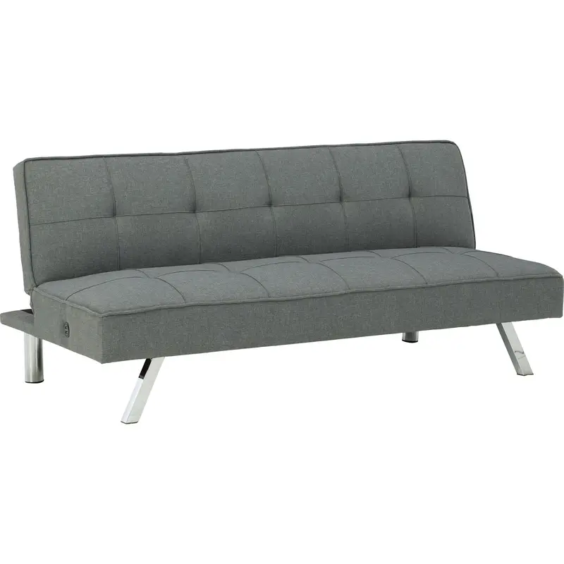 Santini Soft-Gray Sofa – Mid-Century Inspired Sectional Option 1