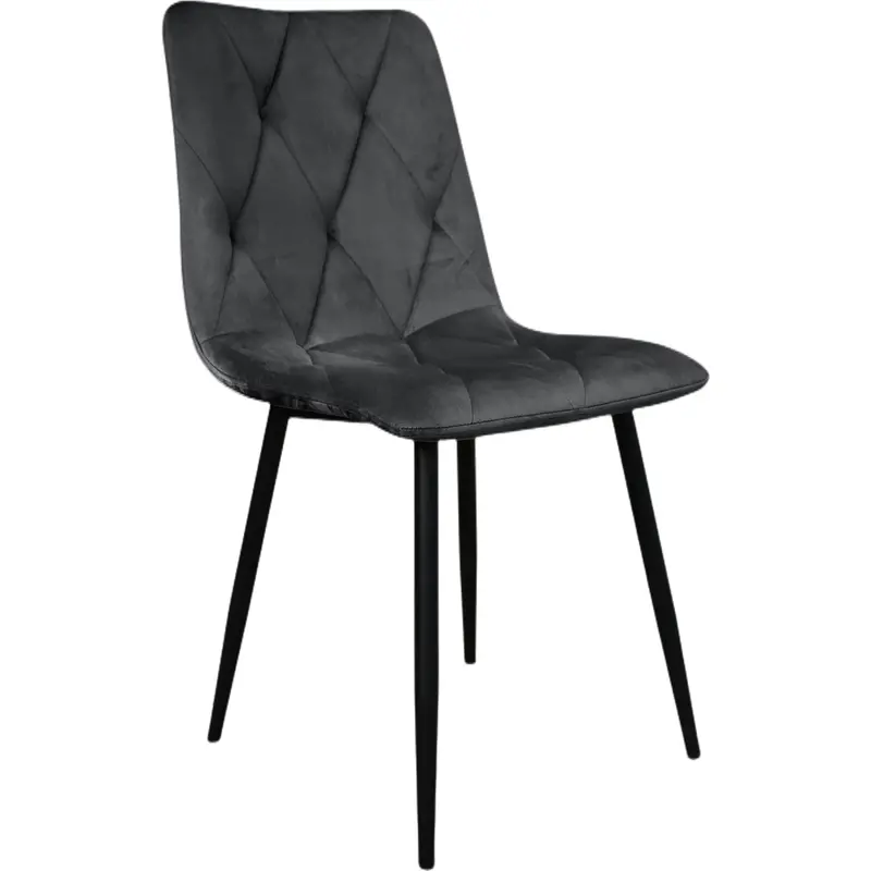 Sasha Velvet Accent Chair In Steel Gray 1