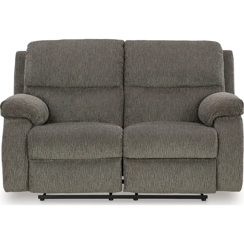 Scranto Brindle Reclining Loveseat – Dual-Motor Power Recline 1