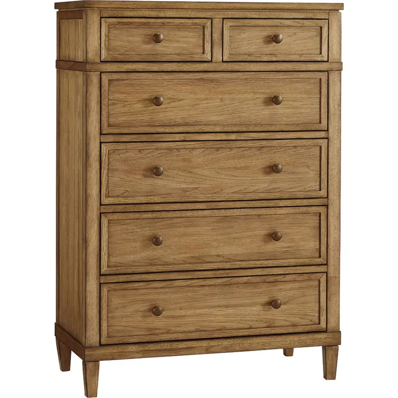 Sharlance 6-Drawer Chest Of Drawers – Warm Brown Woodgrain 1