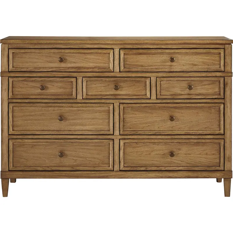 Sharlance Rustic Brown 6-Drawer Dresser With Knob Hardware 1