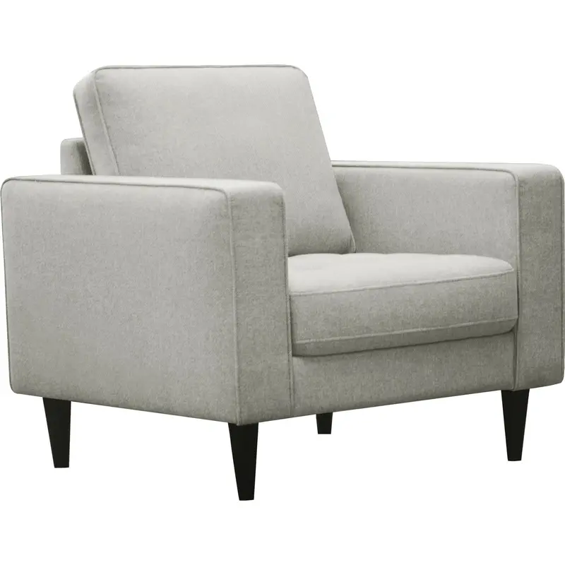 Shea Upholstered Accent Chair – Nora Oat Fabric, Modern Lounge Seating 1