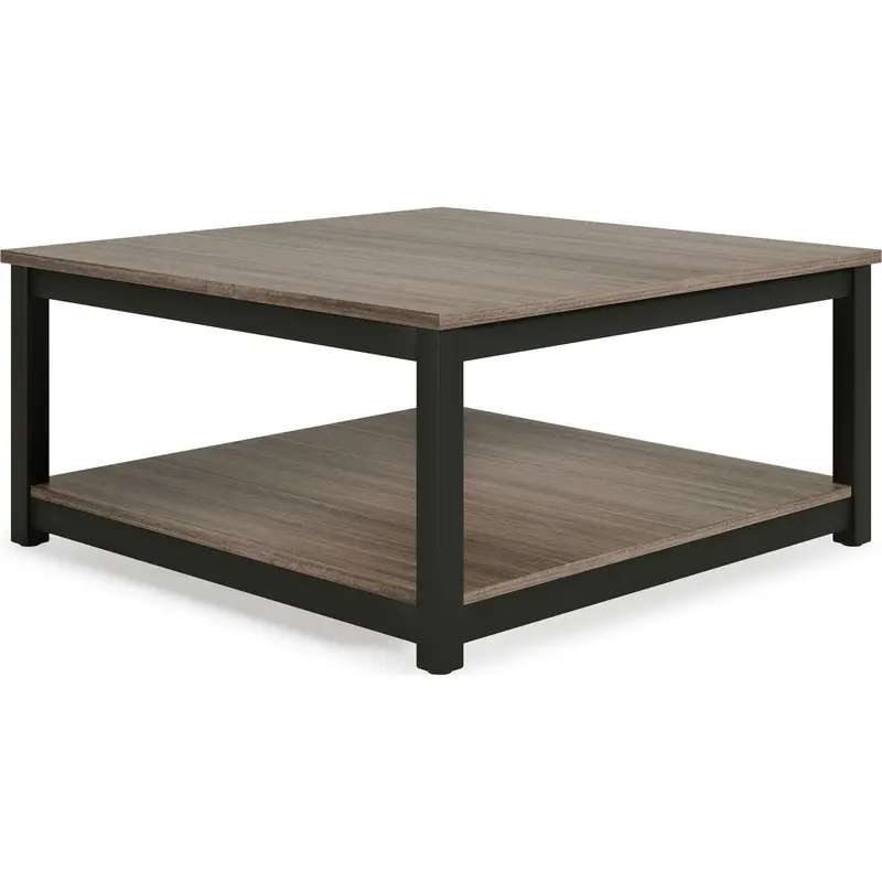 Showdell Square Gray-And-Black Cocktail Table 1