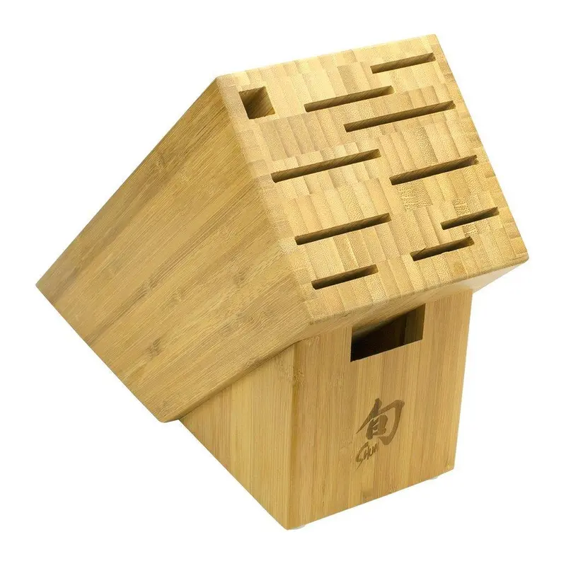 Shun 11-Slot Vertical Bamboo Knife Storage Block 1