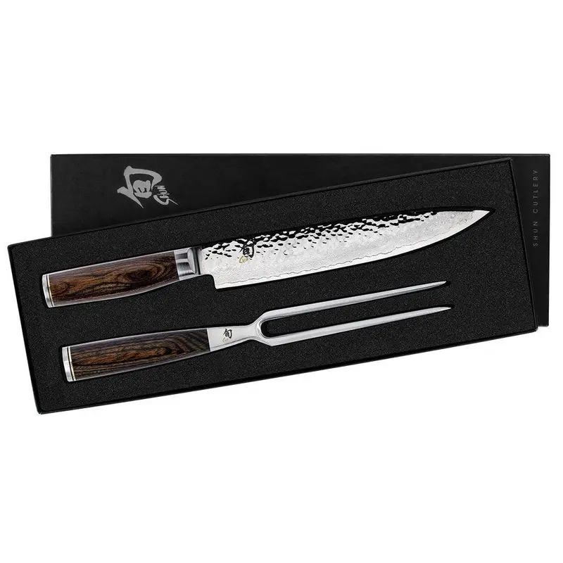 Shun Premier 2-Piece Carving Knife And Fork Set 1