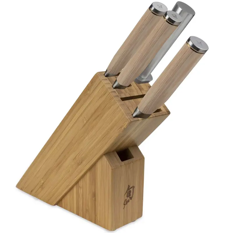 Shun Premier Blonde 5-Piece Starter Knife Set With Slimline Block – Complete Kitchen Kit 1