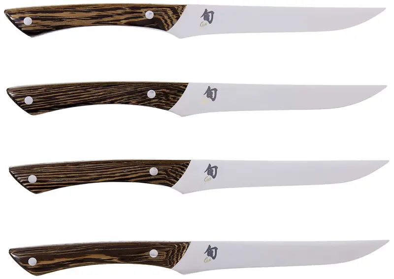 Shun Shima Natural Steak Knife Set – Four 5-Inch Knives In Gift Box 1
