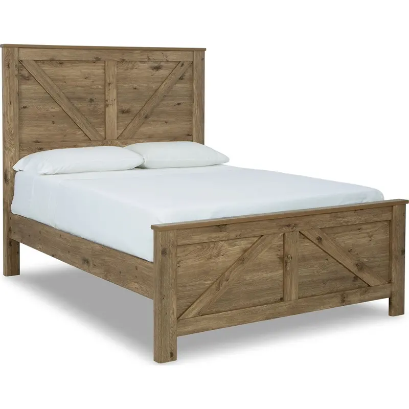 Shurlee Light Brown Queen Platform Bed 1