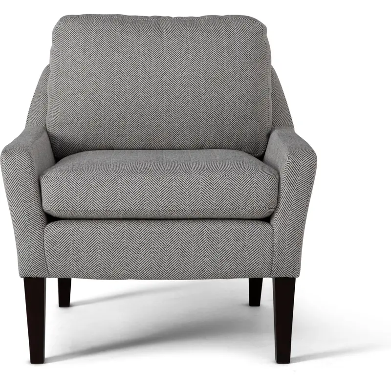 Simon Textured Accent Chair In Salt-And-Pepper Fabric 1