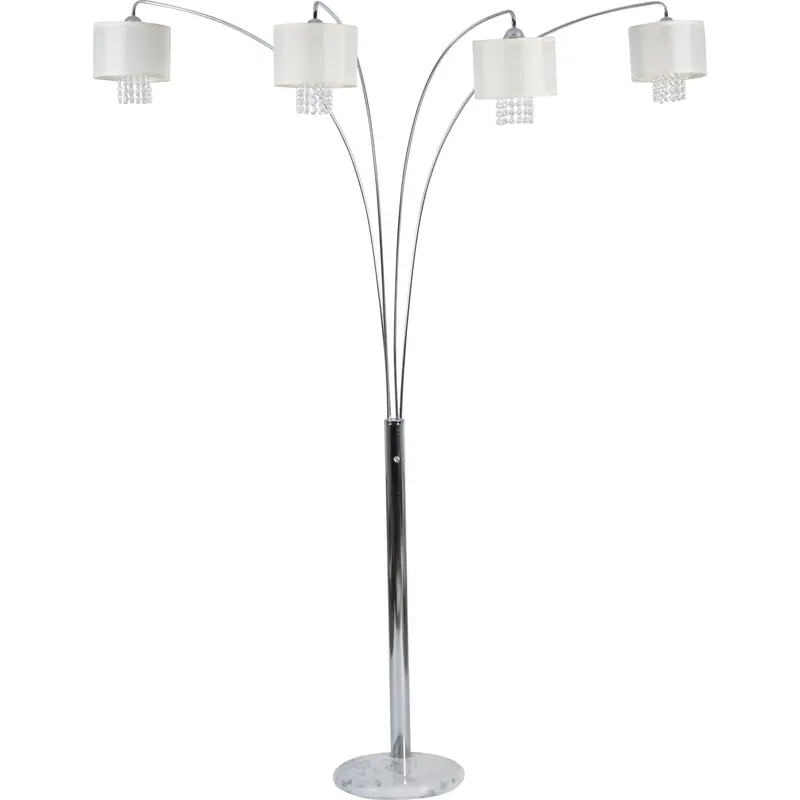 Simple Elegance Crystal Floor Lamp – 84-Inch Tall Statement Lighting Fixture 1