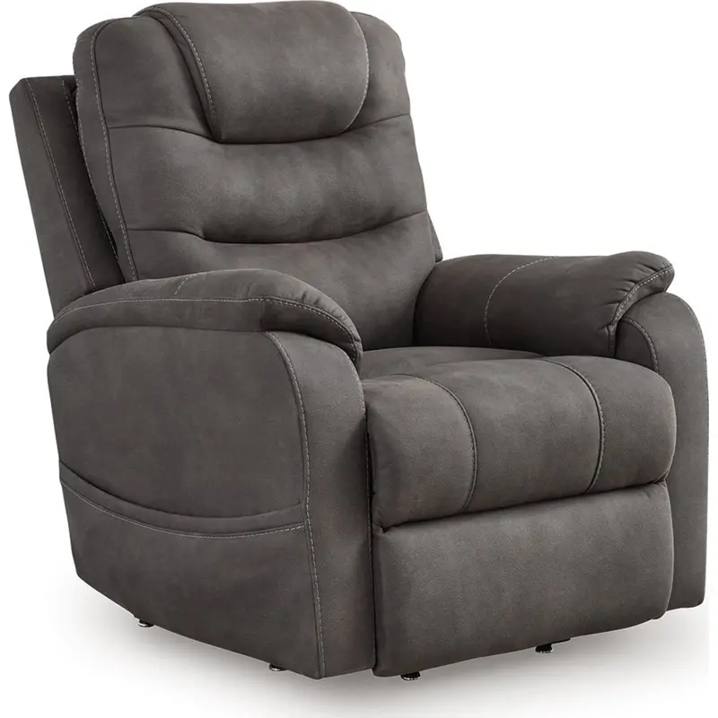 Snowfield Gunmetal Power Lift Recliner With Massage Function 1