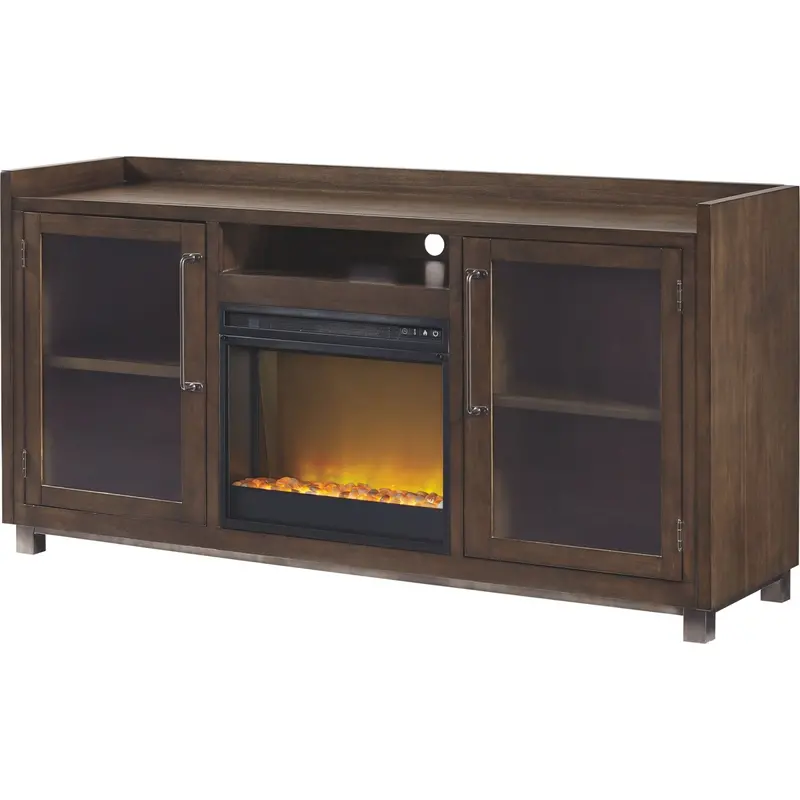 Starmore Brown Tv Console With Built-In Electric Fireplace 1