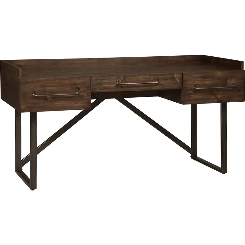 Starmore Solid Wood Writing Desk – Warm Brown Finish 1