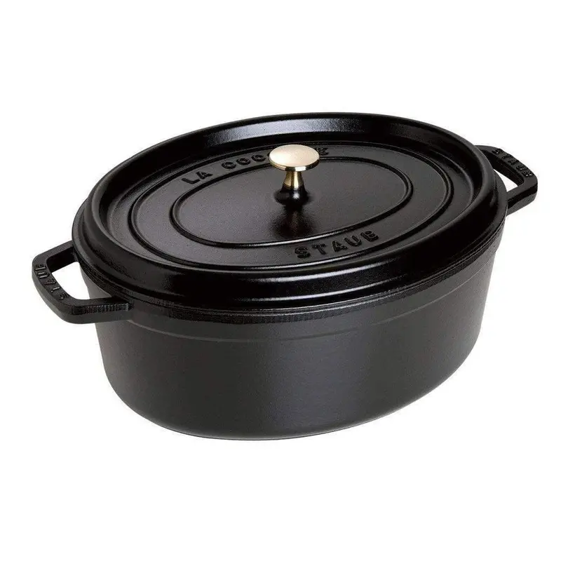 Staub 1-Quart Enamel-Coated Cast Iron Oval Cocotte 1
