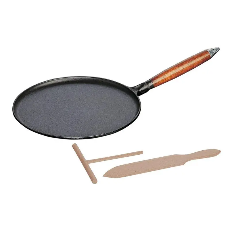 Staub 11-Inch Crepe Pan Kit – Includes Spreader & Spatula, Matte Black 1
