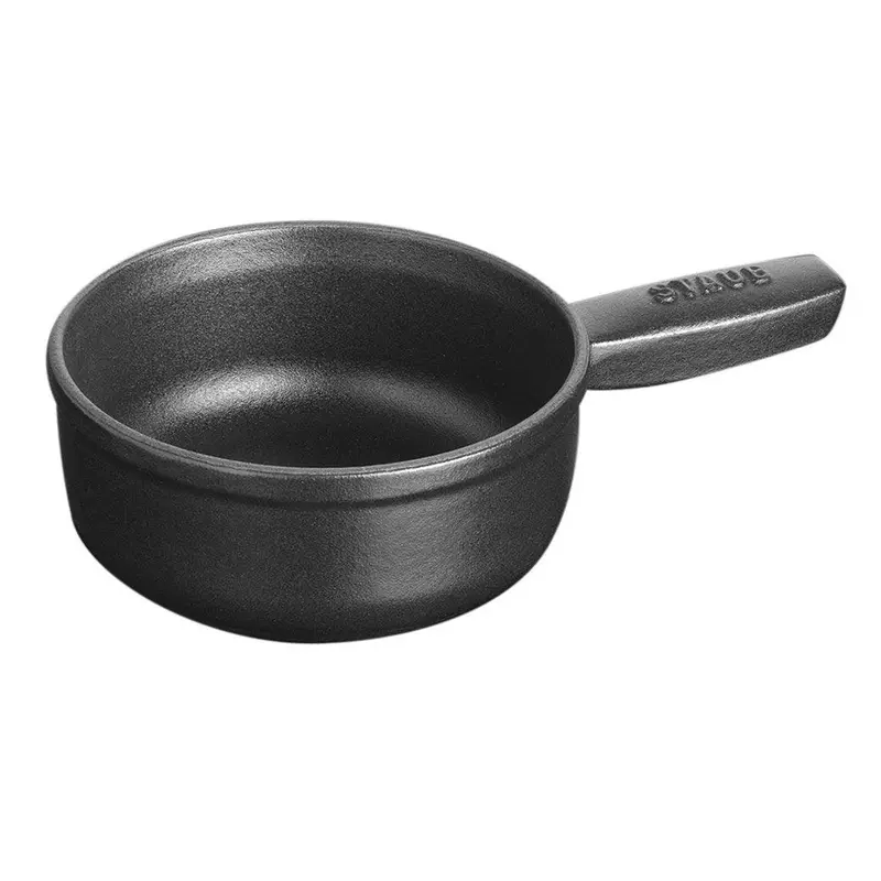 Staub 12-Ounce Mini Cheese Fondue Pot – Matte Black 1