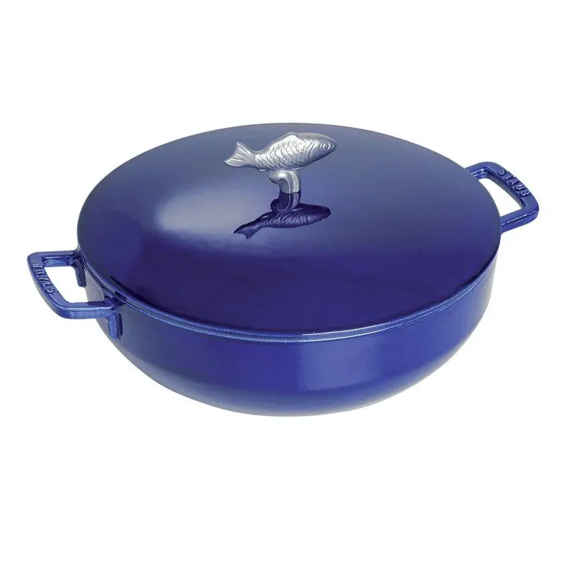 Staub 5-Quart Bouillabaisse Pot – Deep Blue Enamel Finish 1