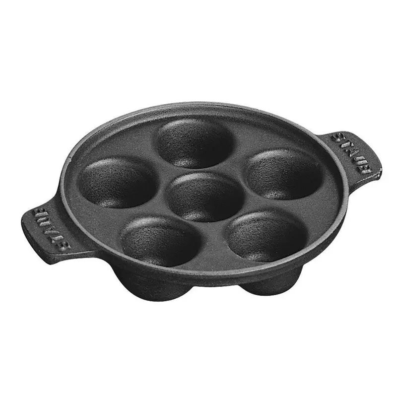 Staub Escargot Baking Dish – 5.75", 6-Hole Design, Matte Black 1