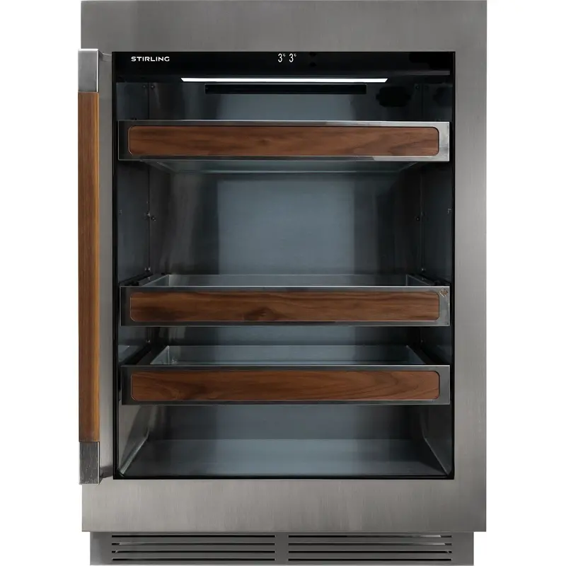 Stirling S4-125Ss 24-Inch Single-Zone Stainless Steel Beverage Cooler (Wood-Front Package) 1