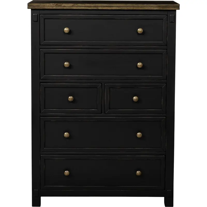Stormy Ridge Chicory/Slate Black Chest With Drawers 1