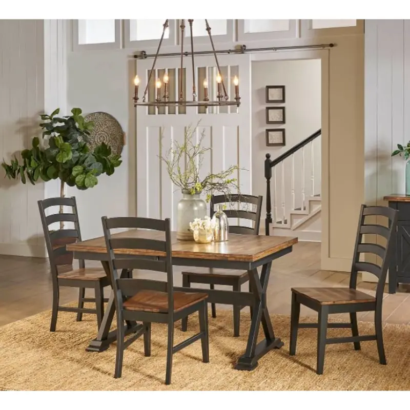 Stormy Ridge Full-Size Dining Set – Chicory/Slate Black Finish 1