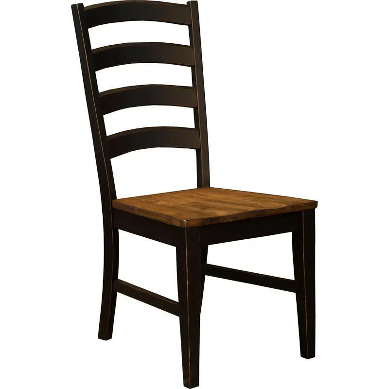 Stormy Ridge Stobl255K – Ladderback Side Chair In Chicory/Slate Black 1