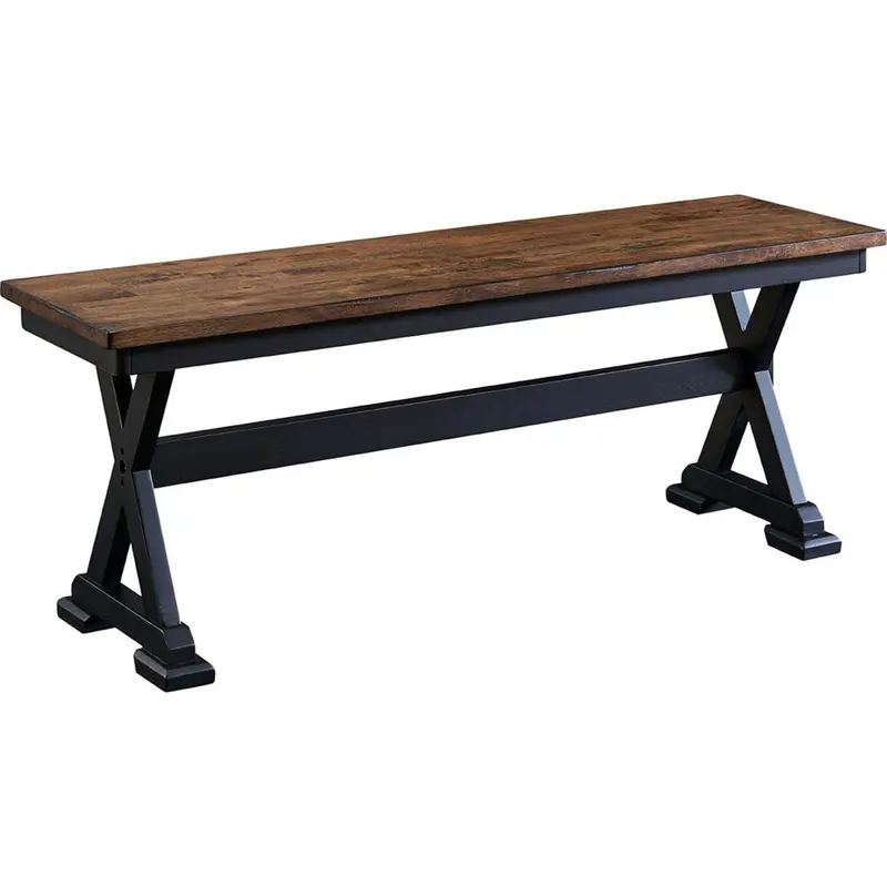 Stormy Ridge Stobl295K – Chicory/Slate Black Dining Bench With Solid Wood Frame 1