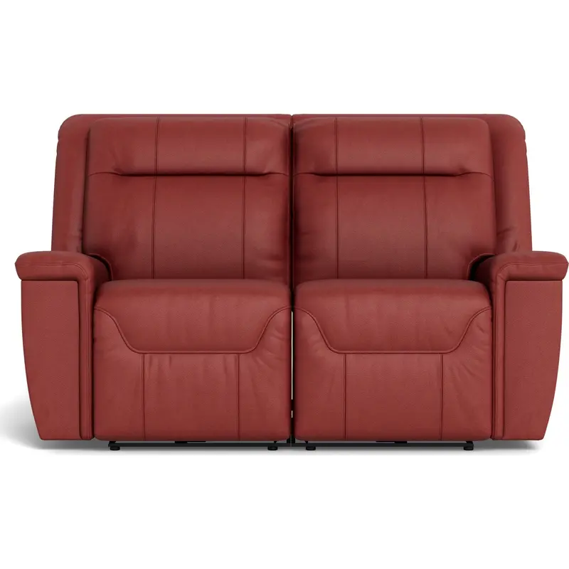 Strata Hand-Operated Reclining Loveseat – Upholstered Design 1