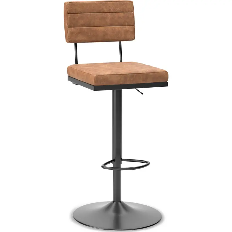 Strumford Adjustable Counter Stool – Brown And Black Finish 1
